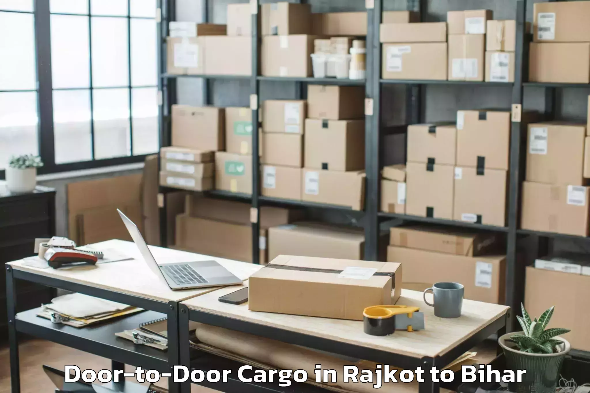 Book Rajkot to Pranpur Door To Door Cargo Online